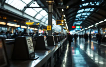 Immagine di treni fermi durante lo sciopero in Italia