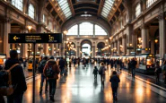 Passeggeri in attesa a Roma Termini durante sciopero treni