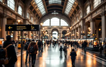 Passeggeri in attesa a Roma Termini durante sciopero treni
