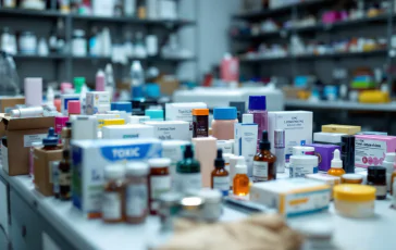 Immagine di cosmetici sequestrati in Calabria e Lazio