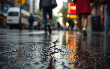 Pedoni in sicurezza su una strada urbana