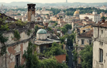Immagine che rappresenta il degrado a Colle Oppio