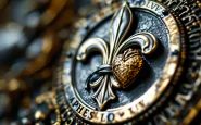Stemma di Papa Leone XIV con simboli religiosi