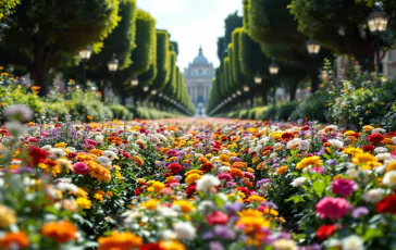 Stemma floreale di Papa Leone XIV nei Giardini Vaticani