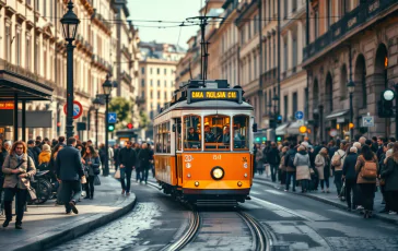 Immagine di mezzi di trasporto pubblici ecologici a Milano