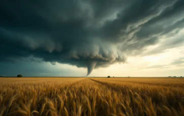 Tromba d'aria che colpisce Buja in Friuli Venezia Giulia