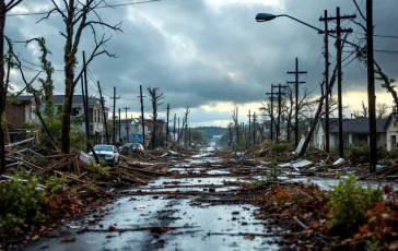 Immagine dei danni causati dalla tromba d'aria in Friuli