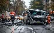 Pullman coinvolto in un incidente stradale a Cortona
