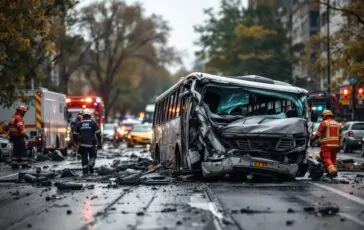 Pullman coinvolto in un incidente stradale a Cortona