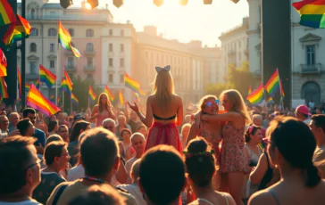 antonia e senza cri lamore in scena al pride di milano 1751280335 364x230