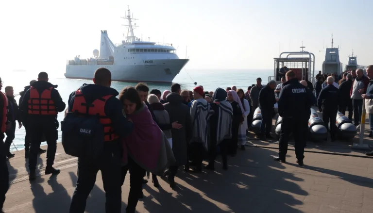 crotone welcomes 46 migrants the louise michel disembarks after 40 hours at sea 1750151992 768x439