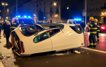incidente drammatico microcar si ribalta a roma quattro giovani in 1749558507