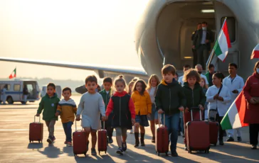 ottanta minori palestinesi atterrano a linate per cure mediche urgenti 1749698131