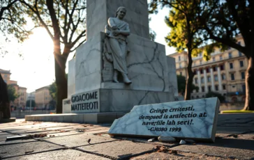 il vandalismo contro il monumento di giacomo matteotti a roma 1753118204 364x230