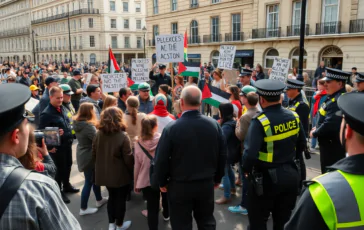 arresti massivi in gran bretagna dopo il divieto di palestina action python 1755303394 364x230