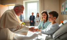 il gesto di papa leone xiv per i giovani malati in ospedale python 1754354198 265x160