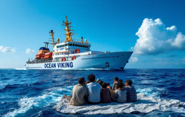 salvataggio di 47 migranti da parte di ocean viking nel mediterraneo python 1756044904 364x230