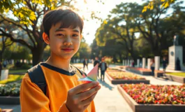 un giovane ricorda hiroshima un messaggio di pace per il parco python 1754422360 265x160
