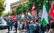corteo della global sumud flotilla manifestazione contro la farnesina python 1758850534