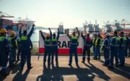 i portuali si mobilitano contro il commercio israeliano con la flottiglia globale sumud python 1759084902