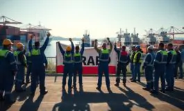 i portuali si mobilitano contro il commercio israeliano con la flottiglia globale sumud python 1759084902 265x160