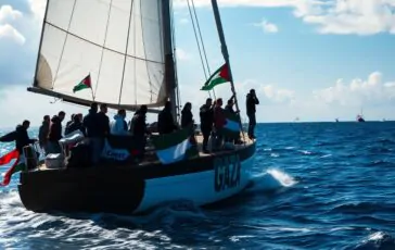 la flottiglia globale sumud affronta pericoli avvicinandosi a gaza python 1758824796 364x230