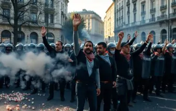 milano scontri e tensioni durante la protesta per il centro sociale leoncavallo python 1757194583 364x230