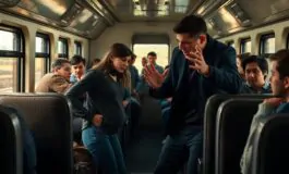 un uomo arrestato per violenza su una donna incinta in treno python 1757619091 265x160