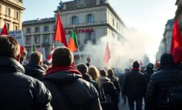 attacco alla redazione de la stampa incidenti durante la manifestazione a torino 1764398564 265x160