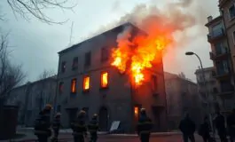 incendio in un edificio occupato a roma grave ferito e intervento dei soccorsi 1762851415 265x160