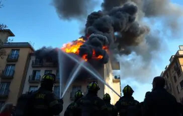 incendio in un palazzo a milano provoca evacuazioni e danni ingenti 1762501410 364x230