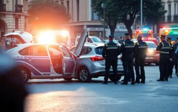 incidente a roma scontro tra volante di polizia e auto in fuga con feriti 1763584243 364x230