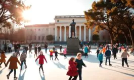 pesaro polemiche sulla pista di pattinaggio attorno alla statua di pavarotti 1764241127 265x160