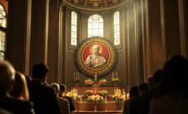 il nuovo tondo di papa leone xiv illumina la basilica di san paolo un capolavoro da scoprire 1769355772 265x160