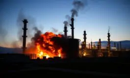 attacco con droni su piu regioni russe grande incendio in una raffineria del krasnodar 1771332566 265x160