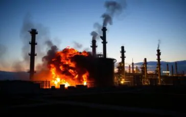 attacco con droni su piu regioni russe grande incendio in una raffineria del krasnodar 1771332566 364x230