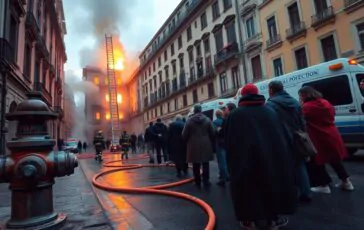 palazzo storico in fiamme a roma evacuazione e intervento dei vigili del fuoco 1772146924 364x230