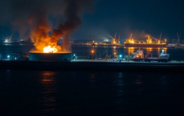 attacco con droni su primorsk danneggia serbatoi e sospende i carichi di petrolio 1774261394 364x230