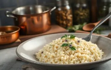 risotto alle erbe di campo con brodo di ossa tecnica e territorio 1772483838 364x230