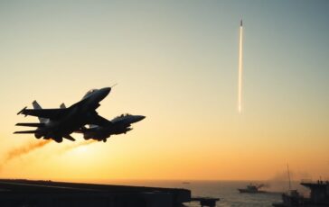 scontri tra iran e stati uniti missili portaerei e basi colpite in medio oriente 1772395297 364x230