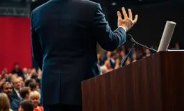 scontro a un comizio merz ribadisce il sostegno a israele dopo il intervento di un manifestante 1772845802 265x160