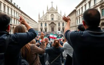 tensione internazionale e manifestazioni milano celebra la morte di khamenei 1772352217 364x230