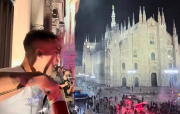 Inter la lunga notte della festa scudetto Lautaro e Thuram superstar in Piazza Duomo 364x230